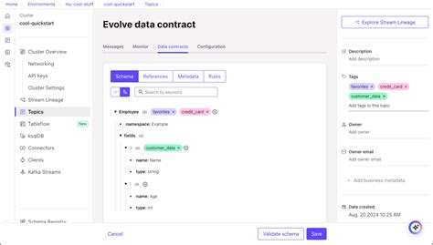 Confluent Stream Catalog