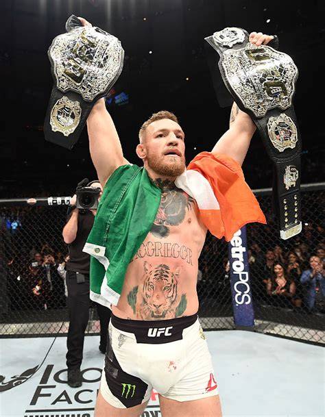 Conor McGregor celebrating