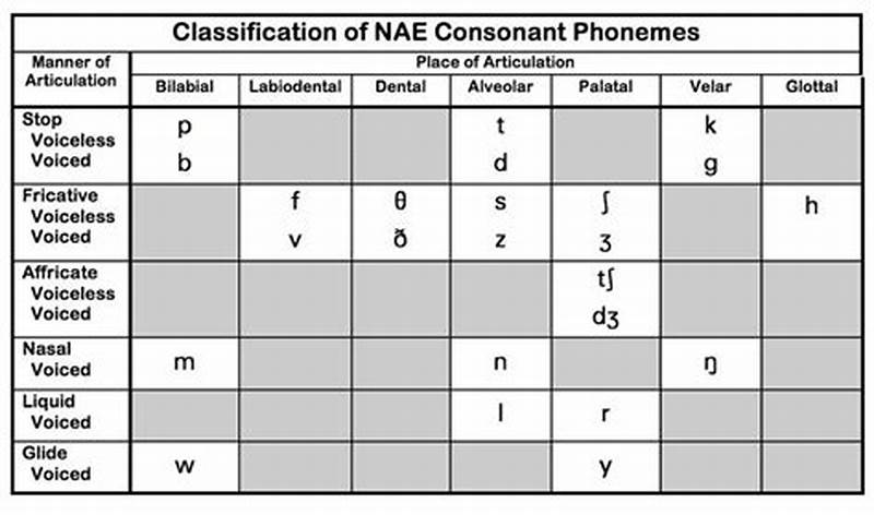 Consonant Chart With Examples