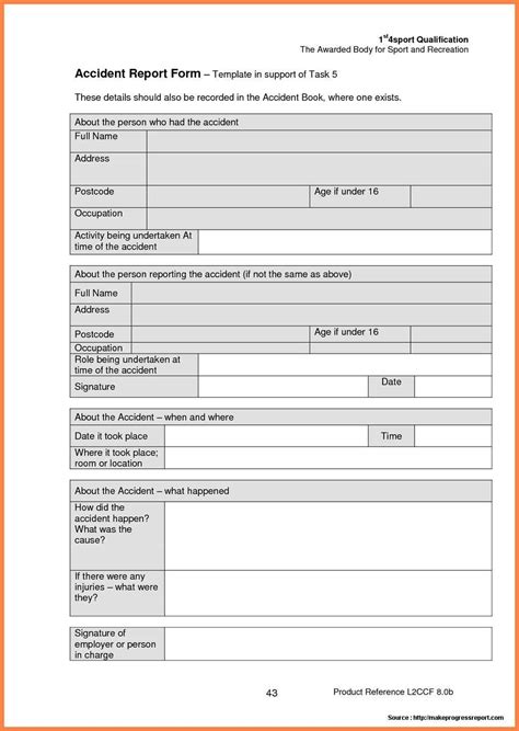 Construction Accident Report Template