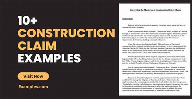 Construction Insurance Claims Examples