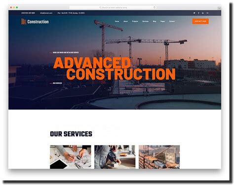 Construction Web Design Templates