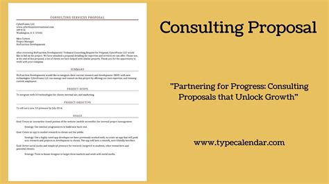 Consultation Proposal Template