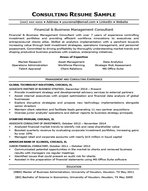 Consulting Resume Templates
