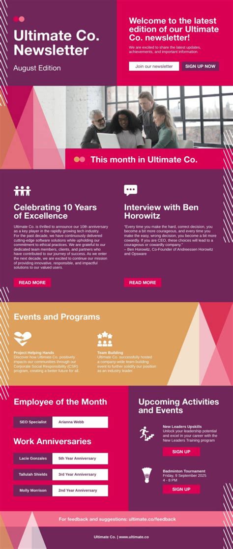 Contemporary Newsletter Template