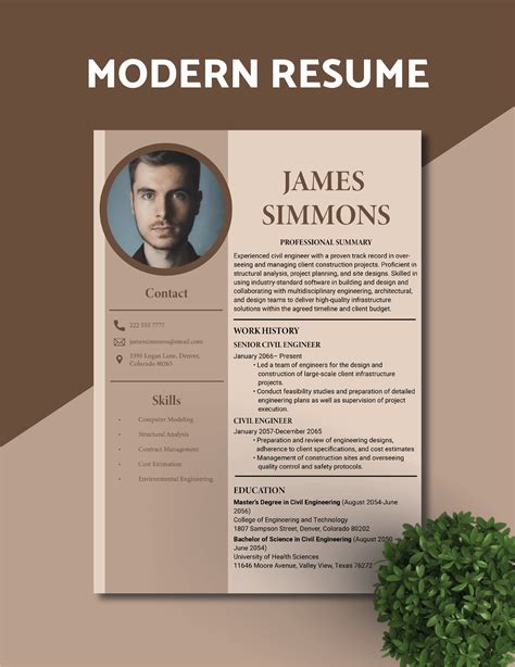 Contemporary Resume Template