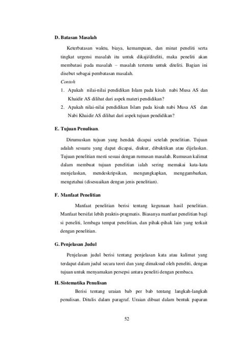 Contoh Batasan Masalah