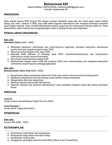 Contoh CV