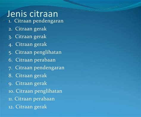 Contoh Citraan Gerak