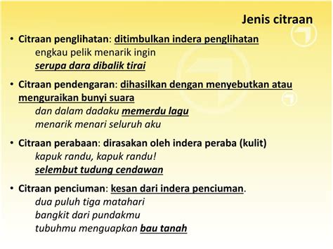 Contoh Citraan Pengecapan