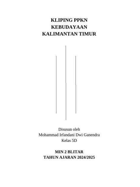 Contoh Cover Kliping Manual
