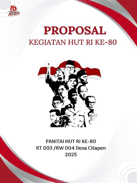 Contoh Cover Proposal HUT RI ke-80