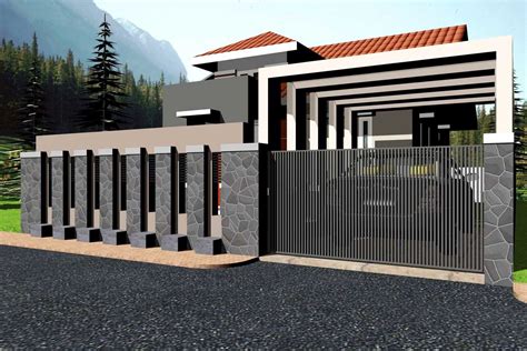 contoh desain pagar rumah