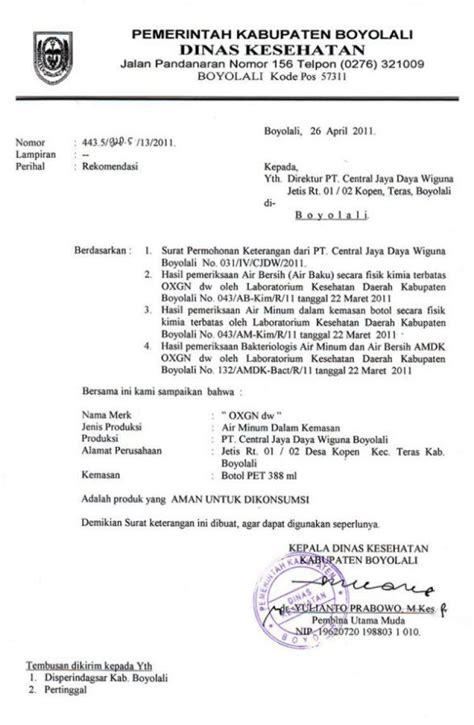 Contoh Dokumen Formal