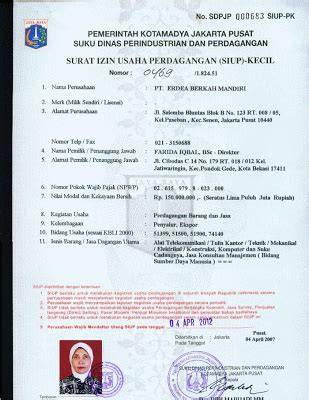 Contoh Format Surat Permohonan SIUP Kecil