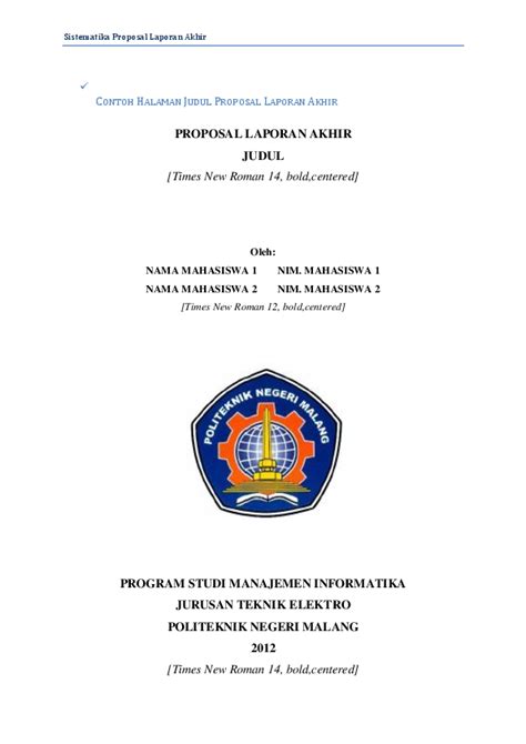 Contoh Halaman Judul