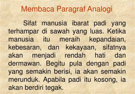 Contoh Kalimat Analogi