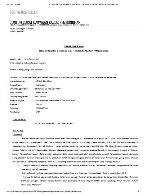 Contoh Kasus Surat