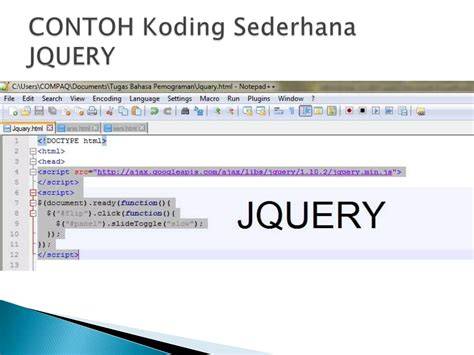 Contoh Kode jQuery Sederhana