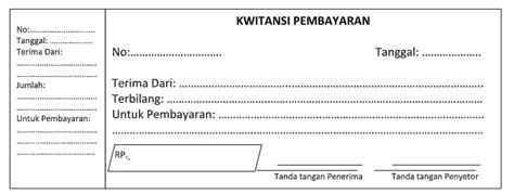 Contoh Kwitansi Gadai