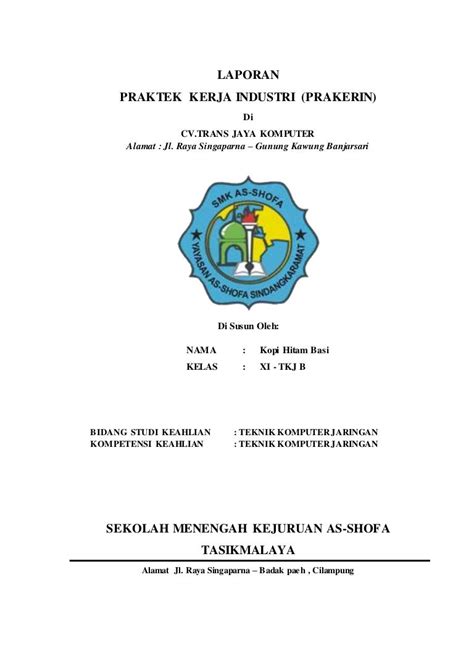 Contoh Laporan Prakerin