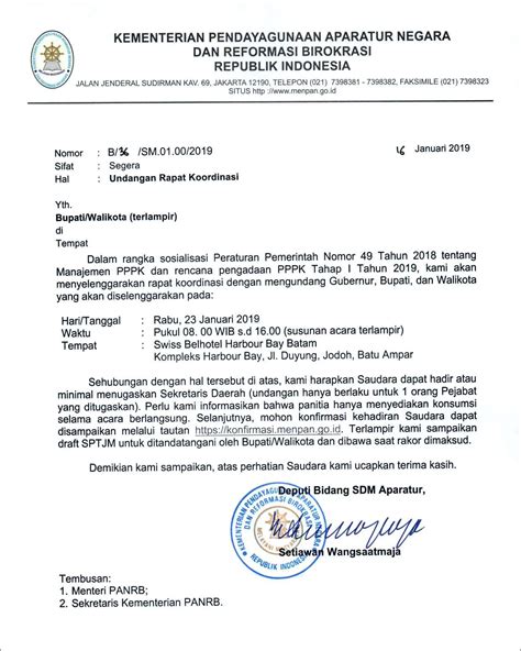 Contoh NB pada Surat Undangan