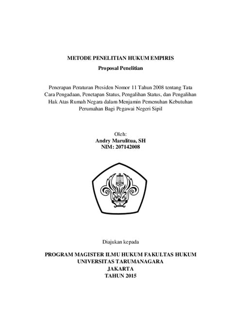 Contoh Penelitian Hukum
