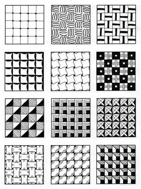 Contoh Pola Zentangle (Tangles)