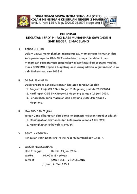 Contoh Proposal OSIS