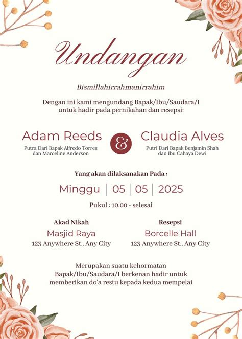 Contoh Redaksi Undangan