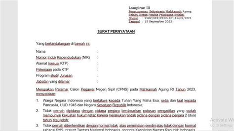 Contoh Scan Surat Perniatatan CPNS