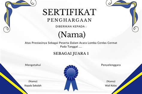 Contoh Sertifikat