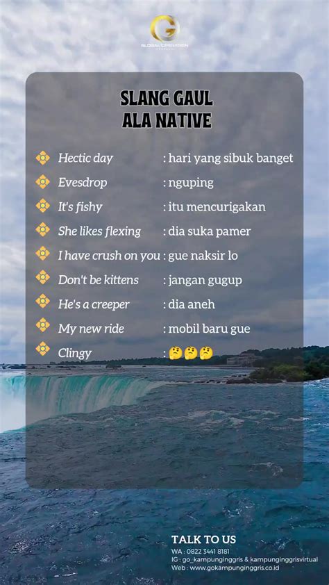 Contoh Slang Gaul Indonesia