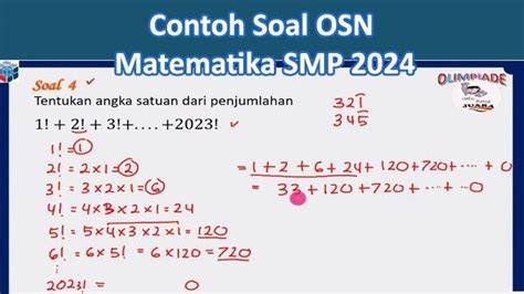 Contoh Soal OSN Matematika SMP