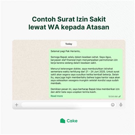 Contoh Surat Izin Lewat WA