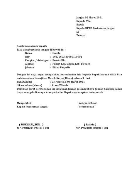 Contoh Surat Izin Wisuda
