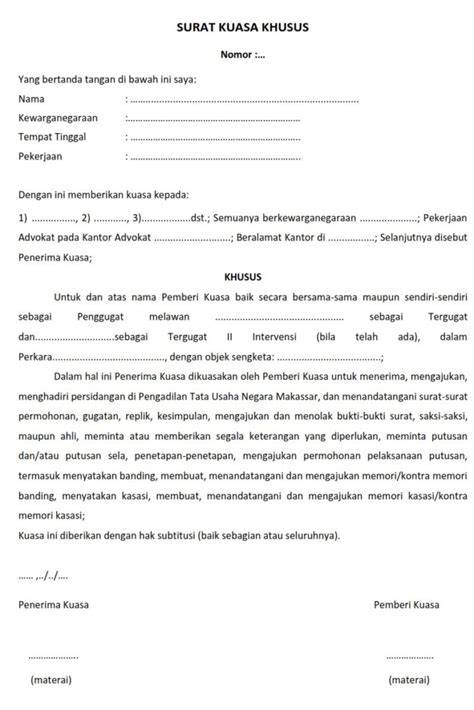 Contoh Surat Kuasa Custom Clearance