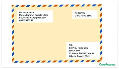 Contoh Surat Lamaran Amplop
