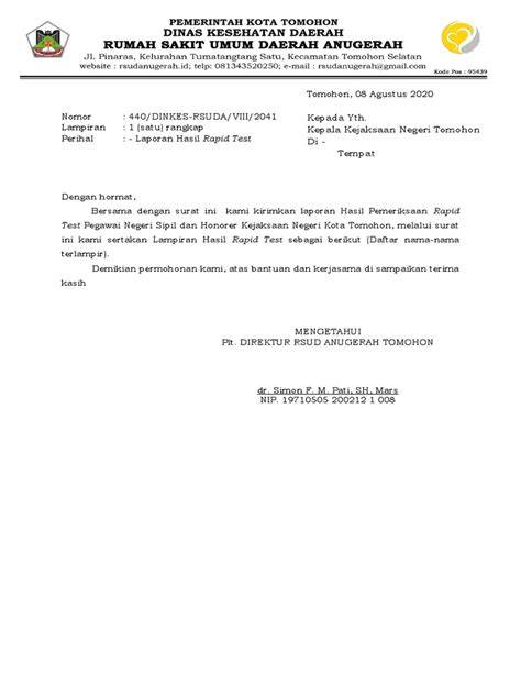 Contoh Surat Pengantar KPU