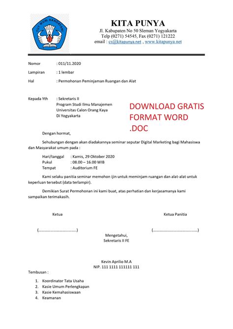 Contoh Surat Penolakan