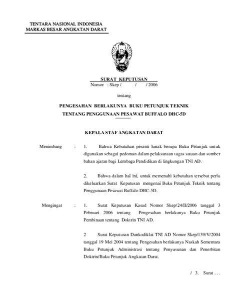 Contoh Surat Perintah TNI