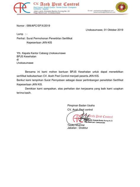 Contoh Surat Permohonan Copy Sertifikat