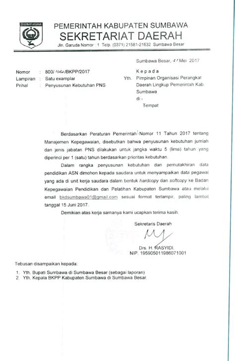 Contoh Surat Permintaan Data Rinci