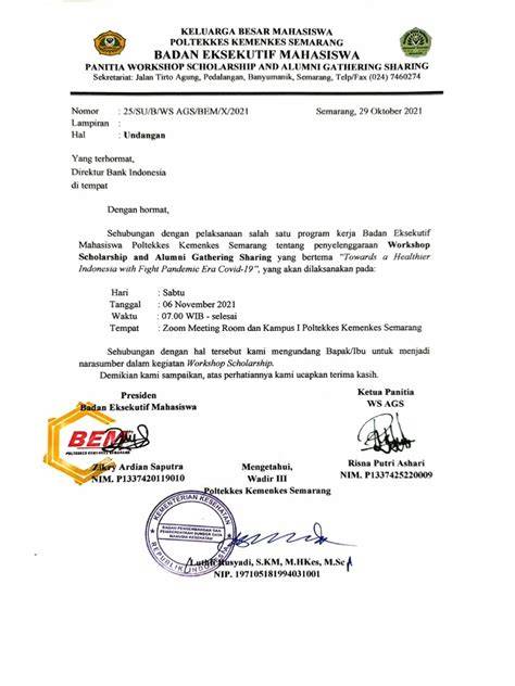 Contoh Surat Undangan Bank BRI