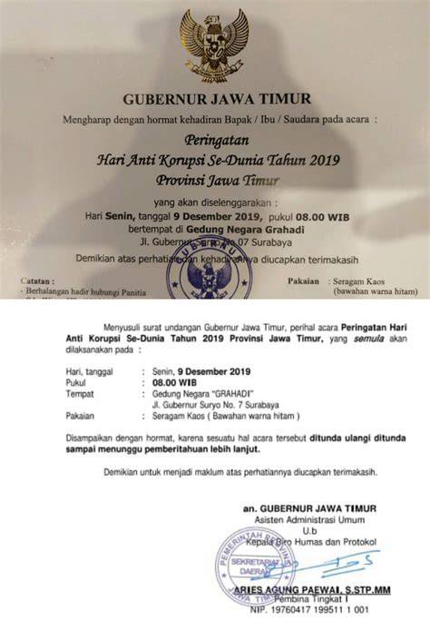 Contoh Surat Undangan Gubernur