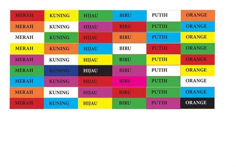 Contoh Tabel Warna-warni