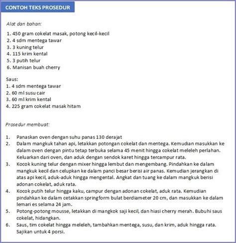 Contoh Teks Prosedur Sederhana