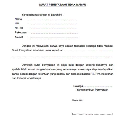 Contoh Template Surat Pengantar