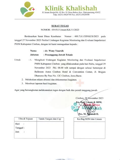Contoh Tugas Klinik