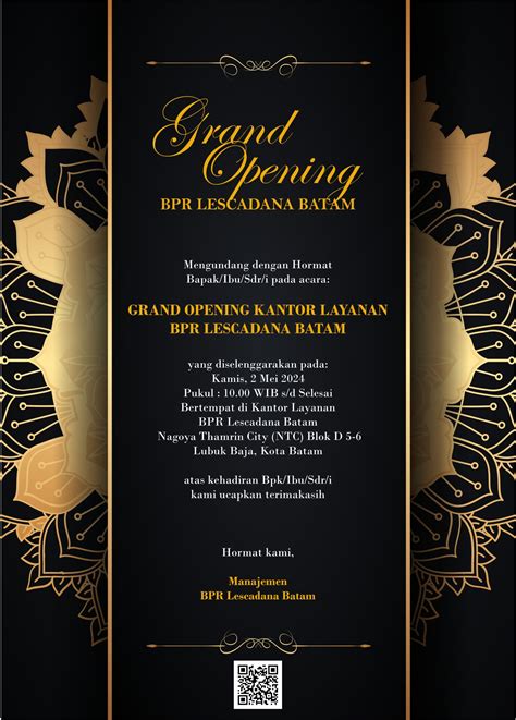 Contoh Undangan Grand Opening